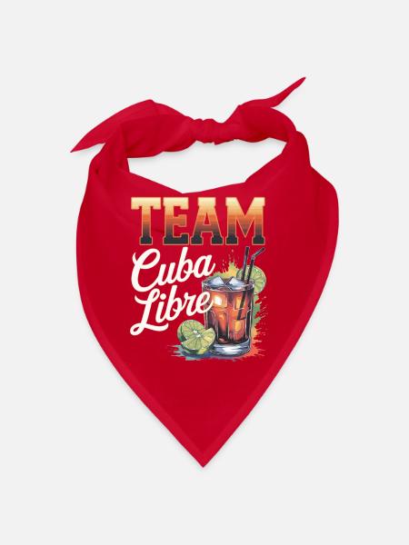 Cocktail Barkeeper Team Cuba Libre - Bandana - Rot - Vorne