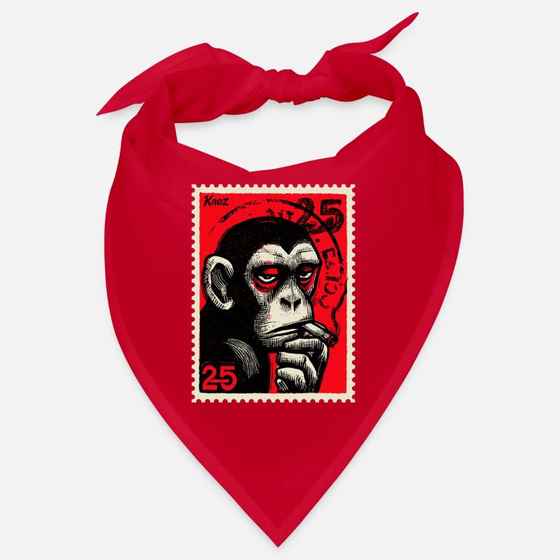 Singe cool sur timbre-poste Bandana