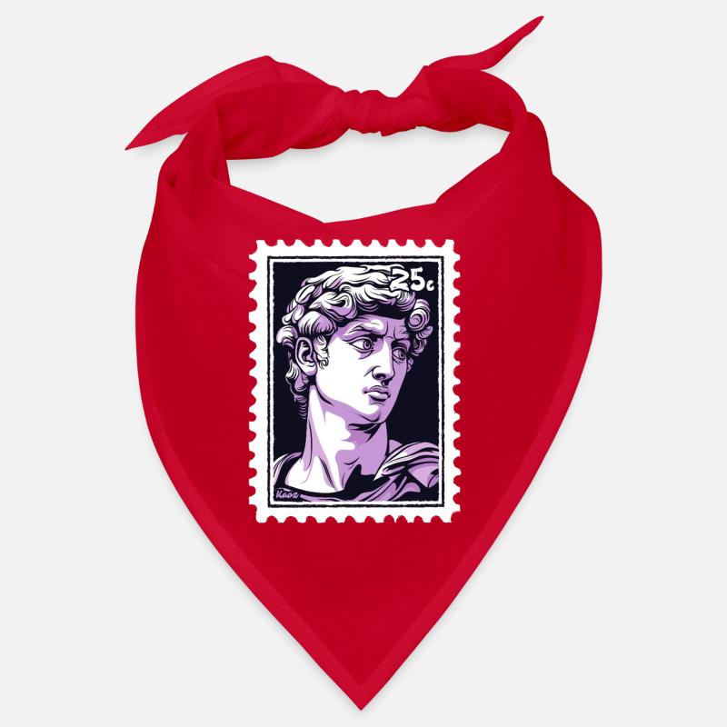 David de Florence Timbre-poste – Classique en violet Bandana