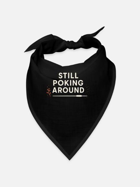 Broderie et perforation à la main artiste bricolage - Bandana - noir - Devant