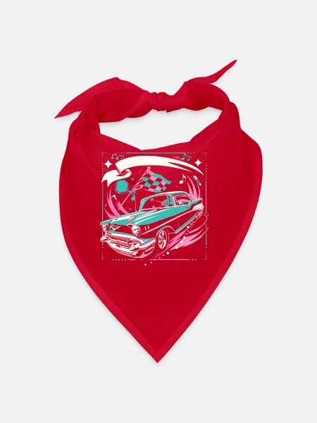 Fifties 1950s Car Music - Bandana - red - Front