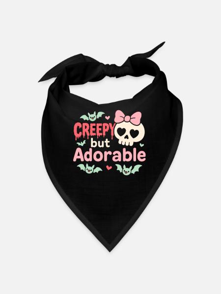 Kawaii Horror Creepy Cute Pastel Goth Sweet Spooky - Bandana - red - Front