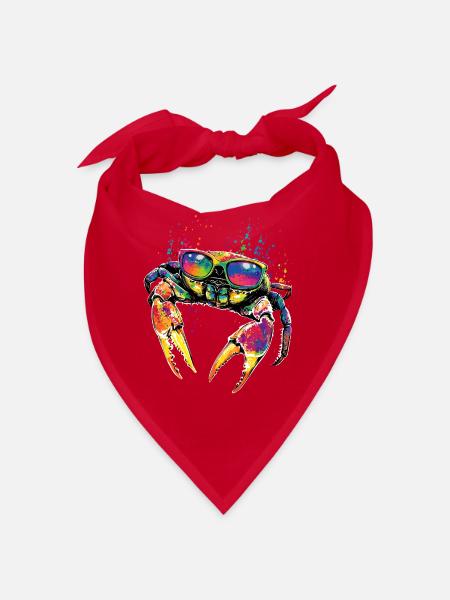 Crab Crab Crustaceans Crab Shore Crab Crayfish - Bandana - red - Front
