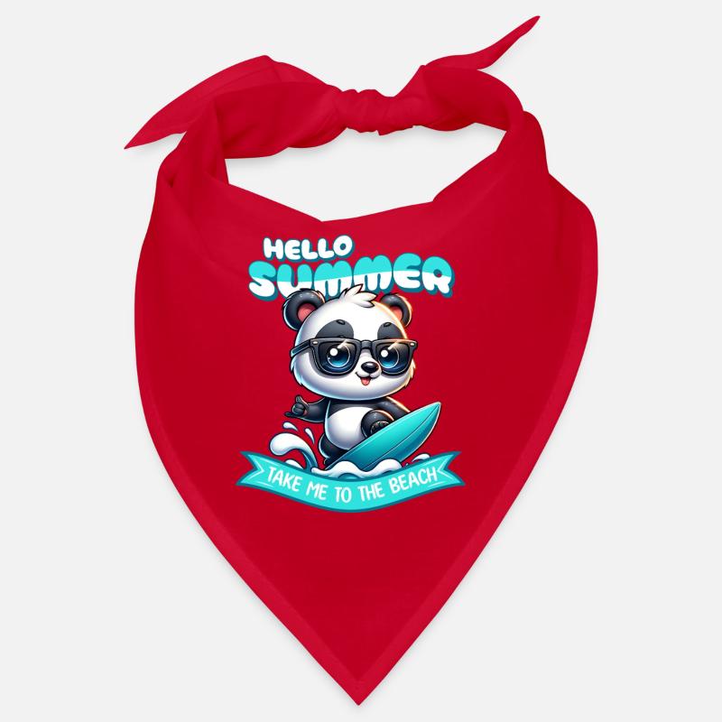 Panda Surfer Sommer Bandana