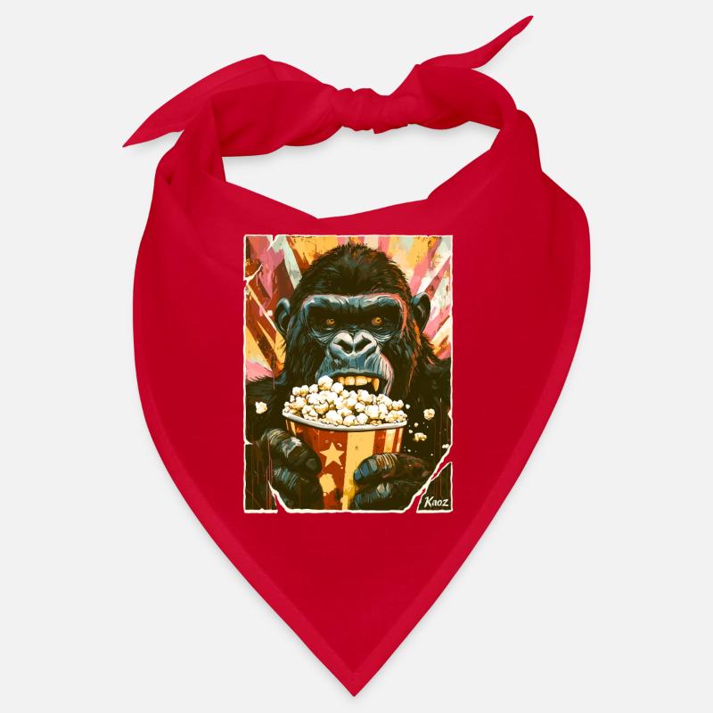 Gorilla mit Popcorn Bandana