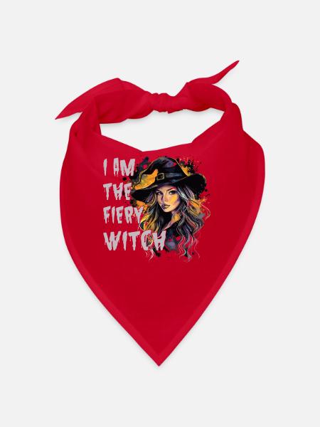 Gruselige Pin-up-hexe Halloween - Bandana - Rot - Vorne