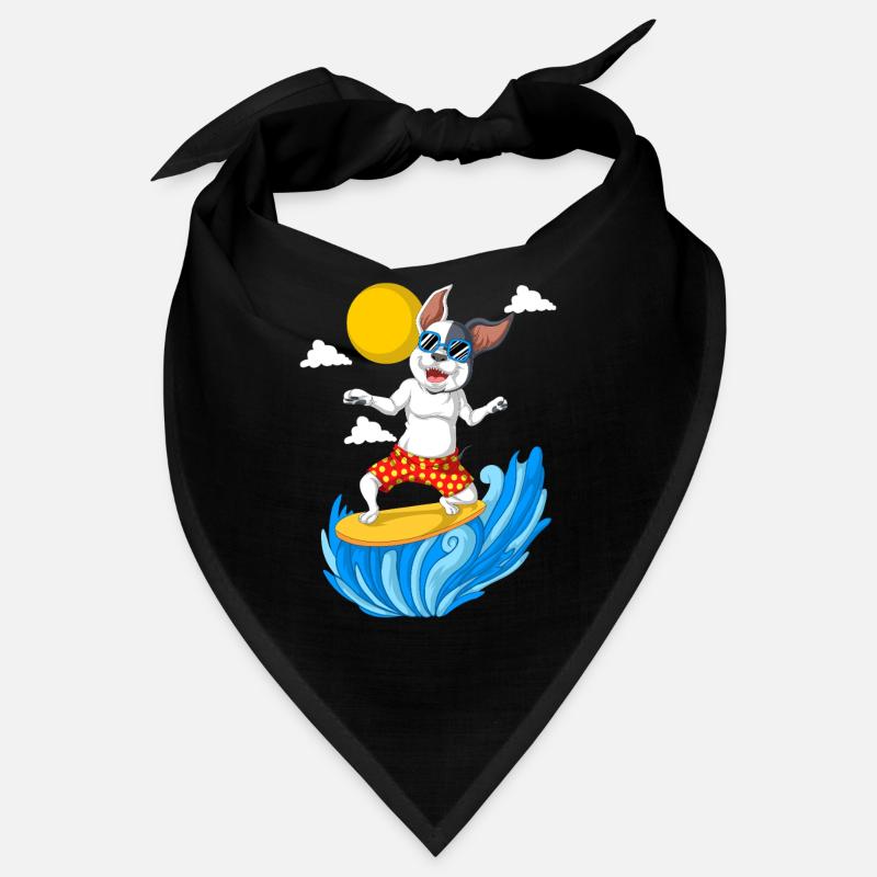 Fun Surf bouledogue français illustration Bandana