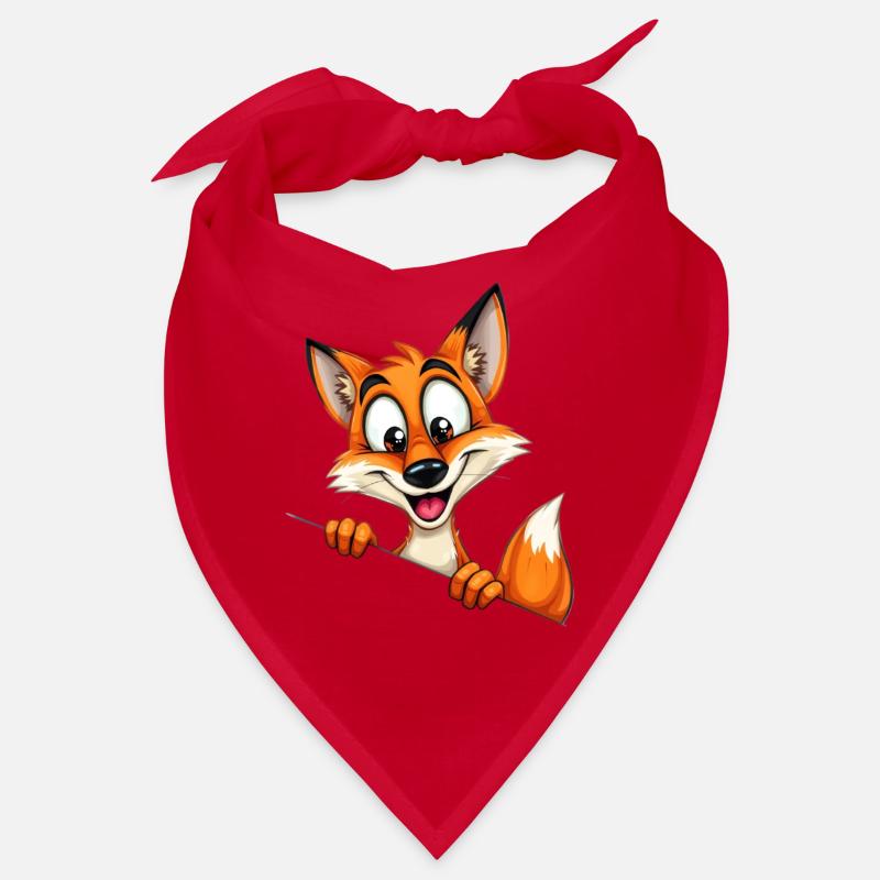 Cute fox cartoon print Bandana