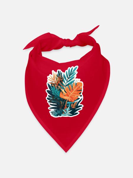 Palme - Bandana - Rot - Vorne