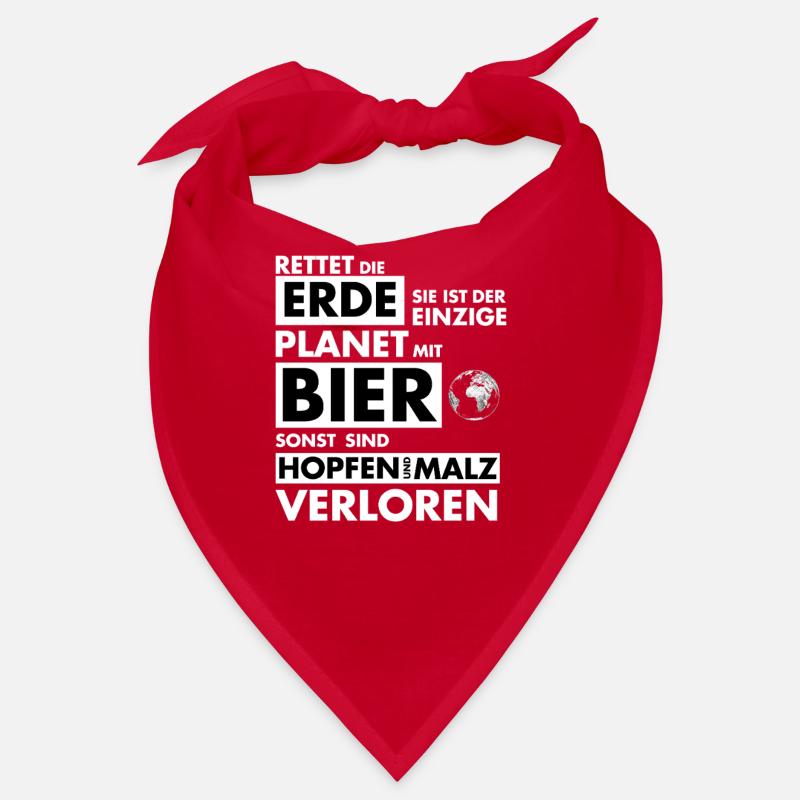 Rette die Erde Einziger Planet mit Bier Bandana