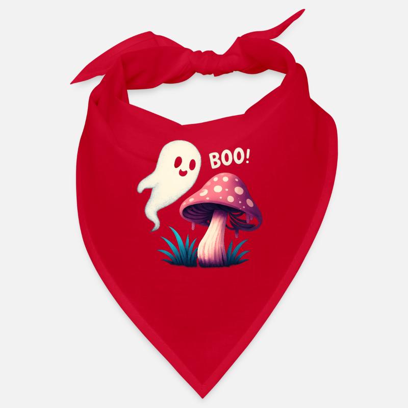 Mystical mushroom with ghost accent Bandana