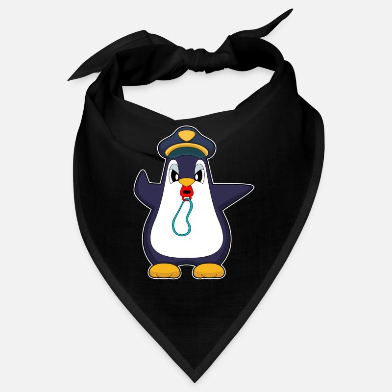 Pinguin Polizist Trillerpfeife Polizei Bandana