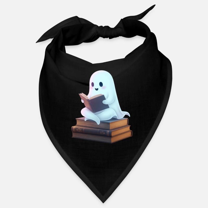 Playful ghost reading design Bandana