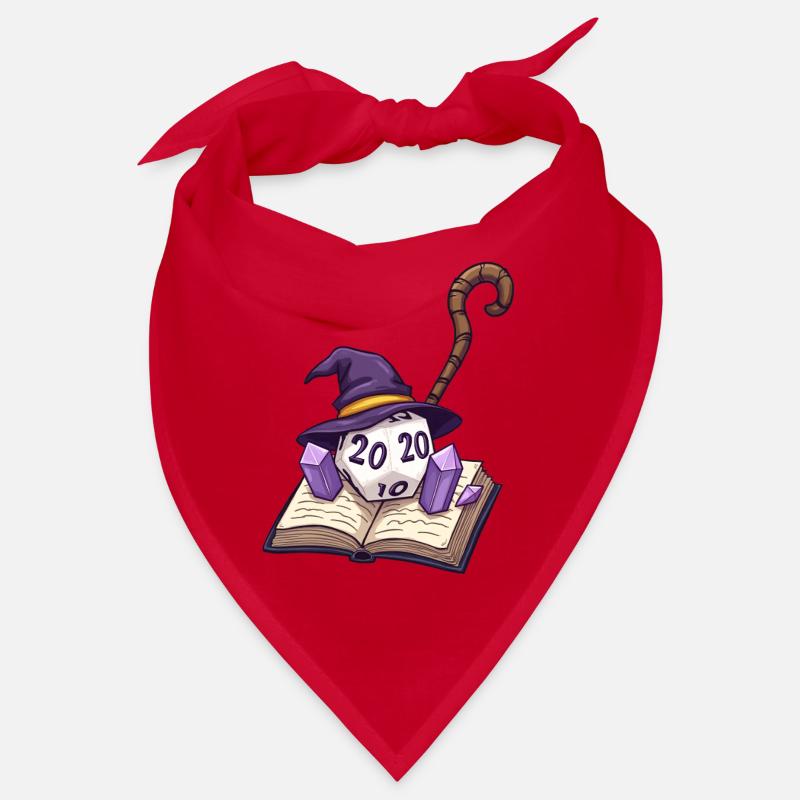 D20 with Magic Hat on Magic Book – Fantasy Bandana