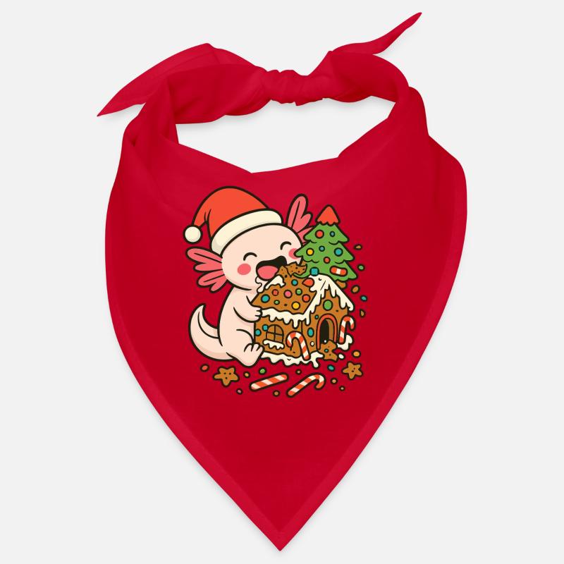 Axolotl de Noël – Conception de maison en pain d’épice Bandana