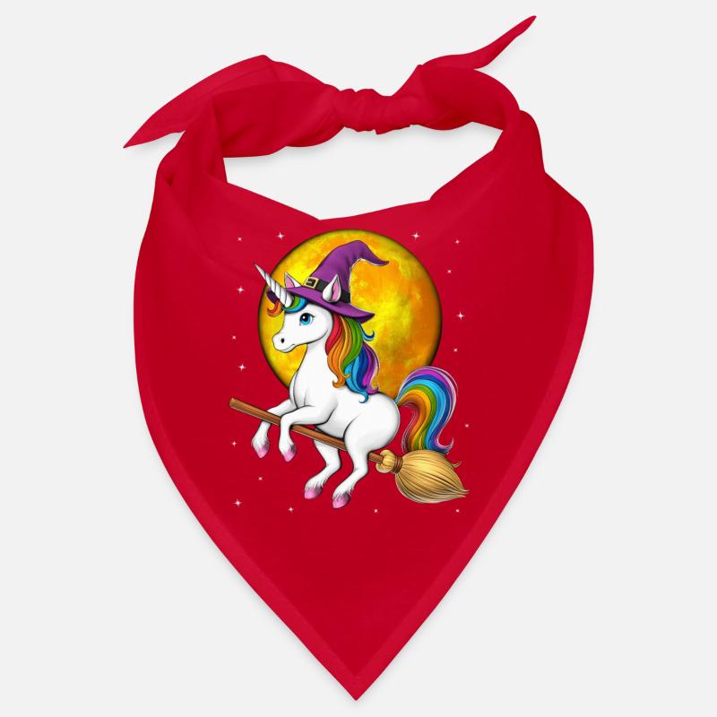 Balai d’équitation de sorcière licorne - Bandana - rouge