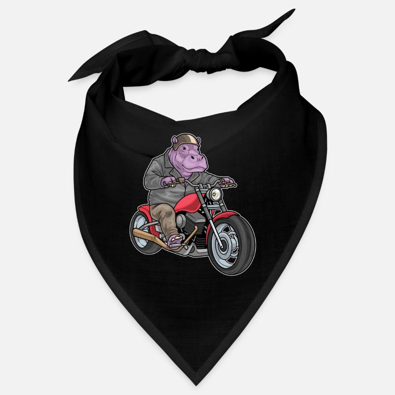 Nilpferd Motorrad Bandana