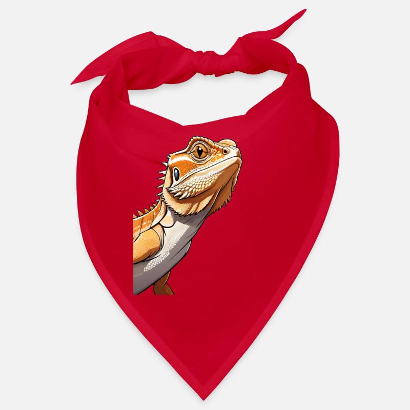 Bearded Dragon Orange Illustration Bandana