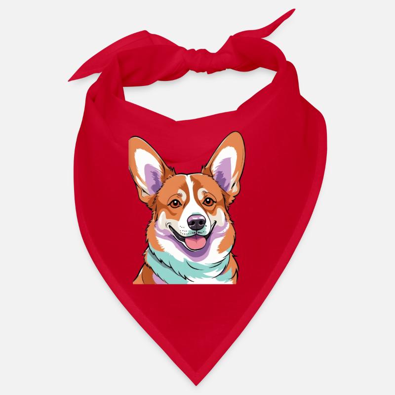 Portrait vif de corgi Pop Art Bandana
