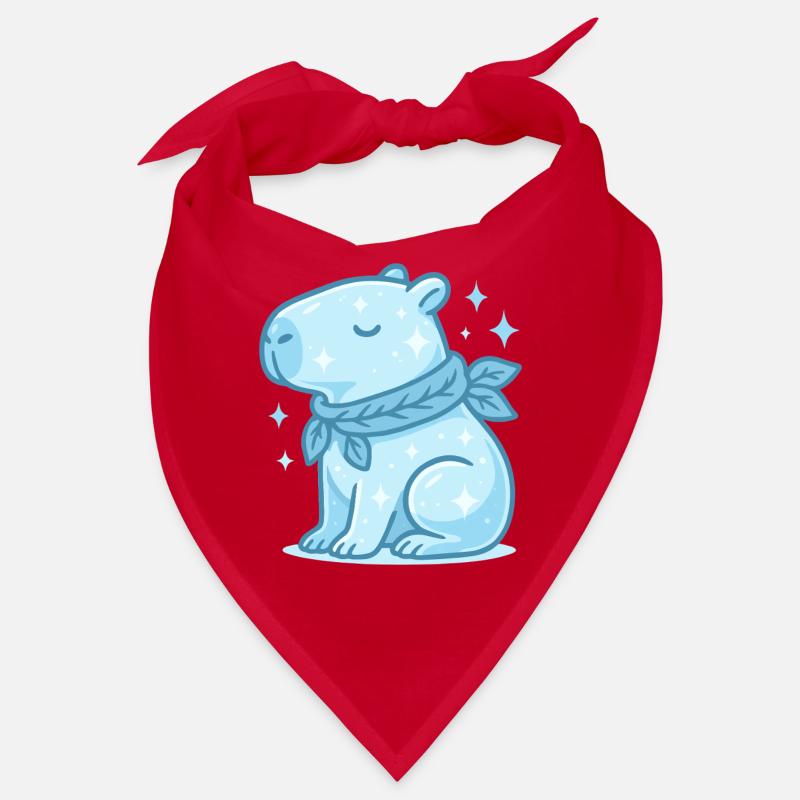 ✨ Capybara d’hiver – Doux motif de Noël Bandana