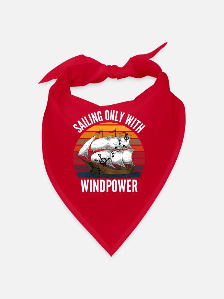 SEGELN NUR MIT WINDKRAFT - Bandana - Rot - Vorne