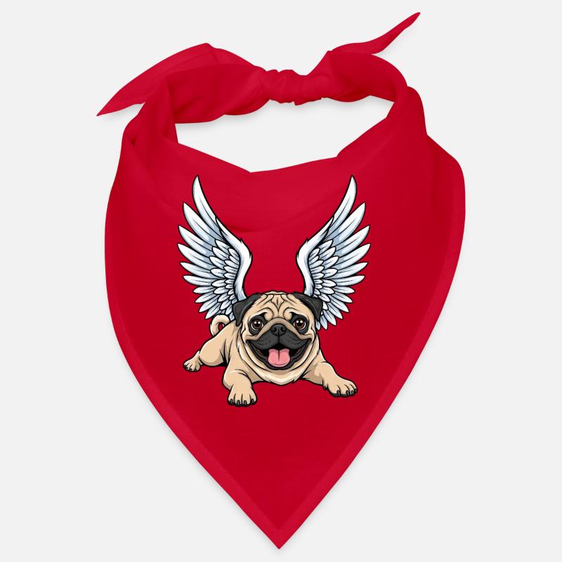 Lustiger Mops mit Burger Cheeseburger Fast Food Bandana