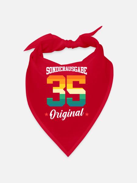 35 Geburtstag - Bandana - Rot - Vorne