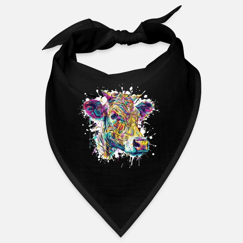 Cow Paint Splash Bandana