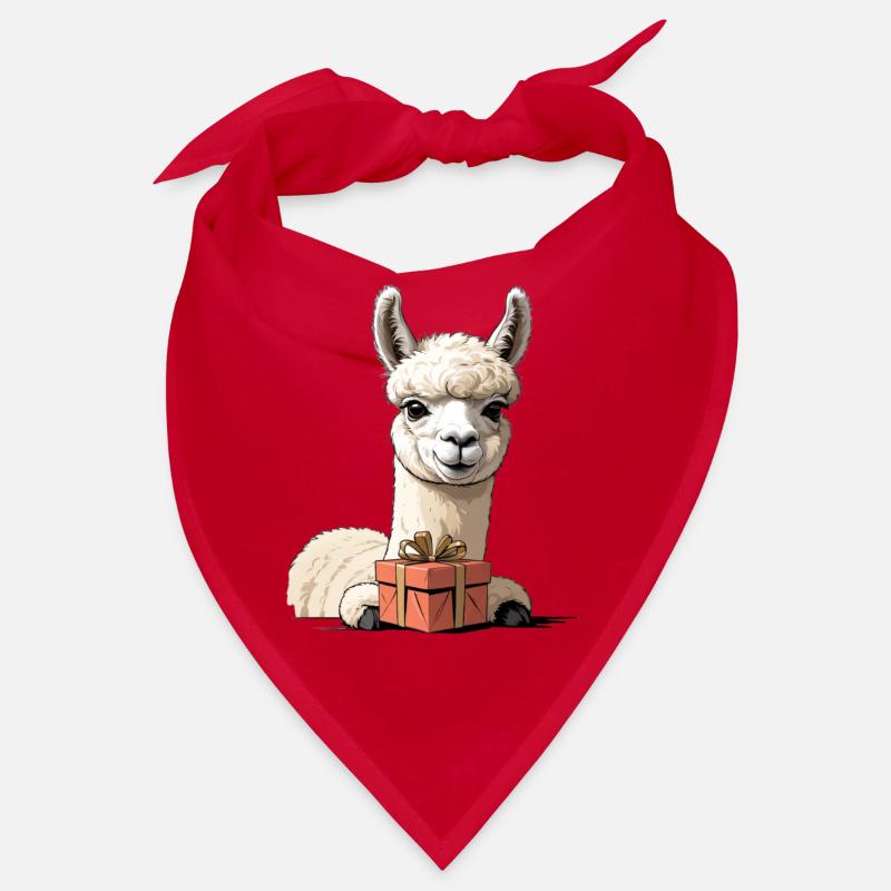 Alpaka mit Geschenkbox Bandana