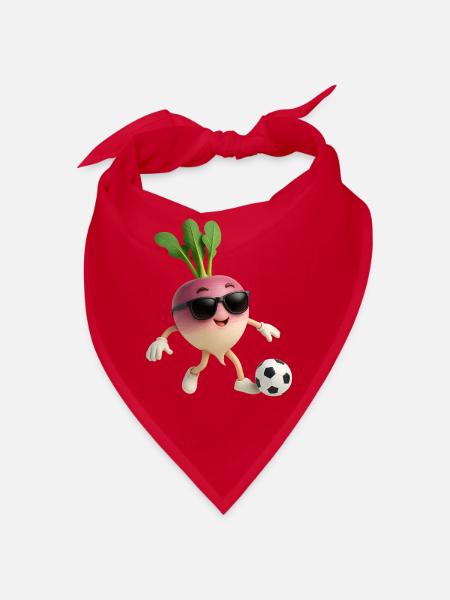 Rübe Speiserübe Fußball - Bandana - Rot - Vorne