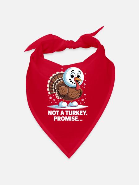 Weihnachtliches Kein Truthahn for dinner - Bandana - Rot - Vorne