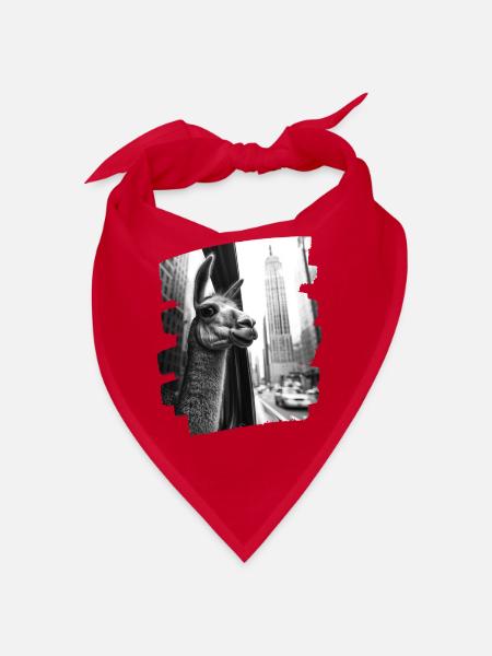 NYC Lama - Bandana - Rot - Vorne