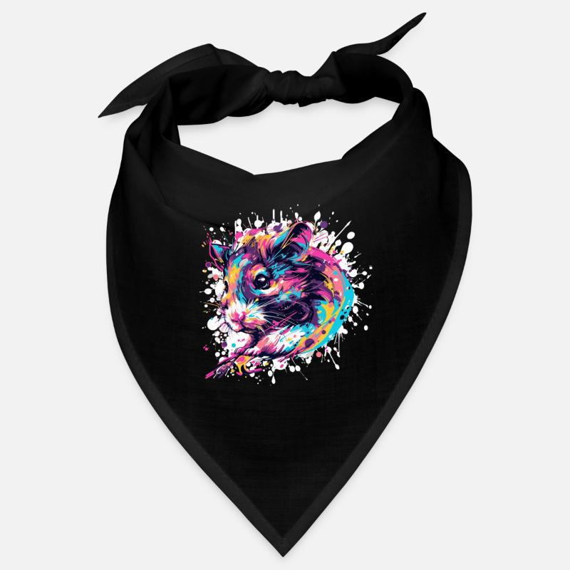 Lapin d’éclaboussures de couleur coloré Bandana