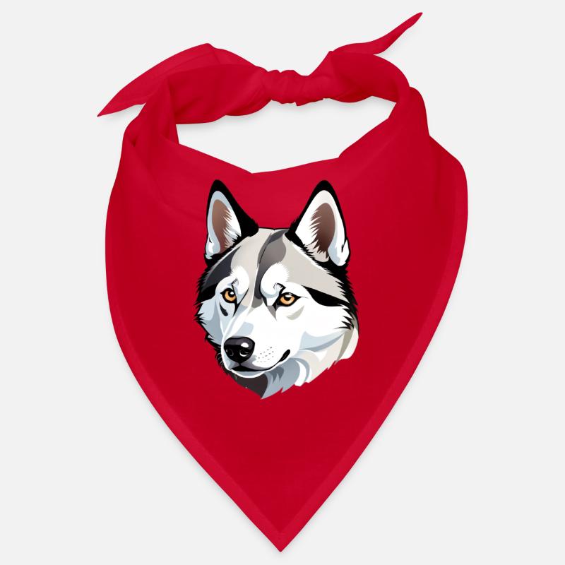 Wolf Head Head Illustration Bandana