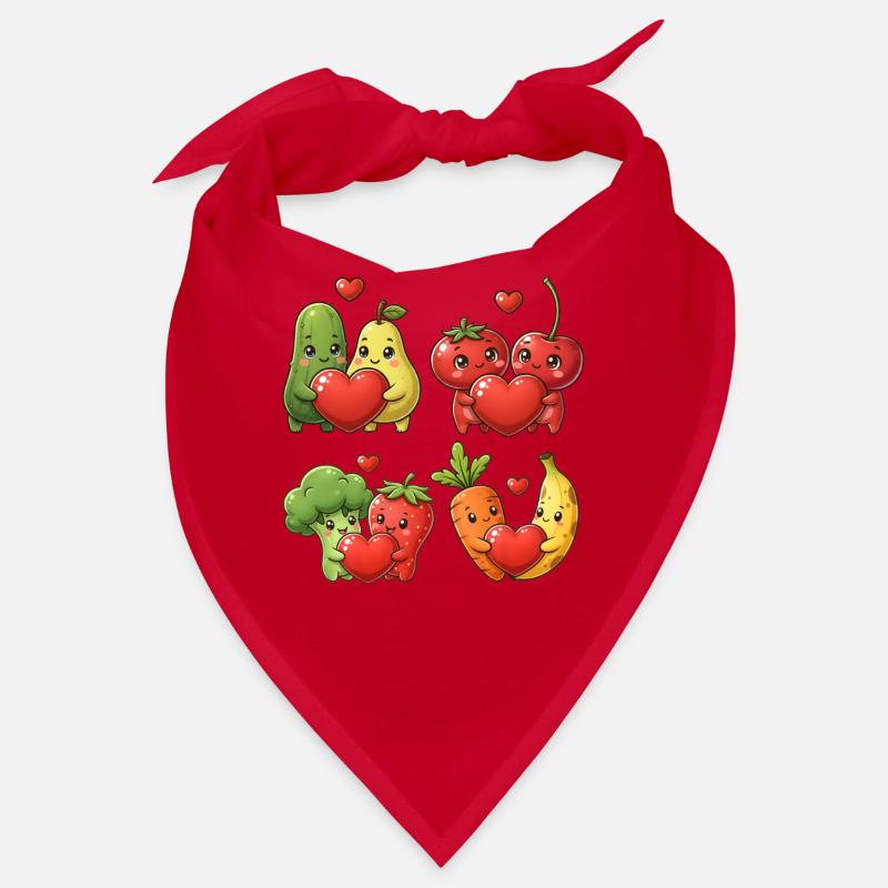Kawaii Fruit Hearts Bandana