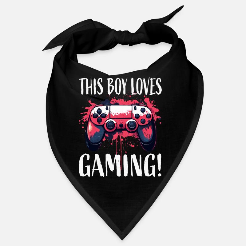 This Boy Loves Gaming Controller Art Bandana