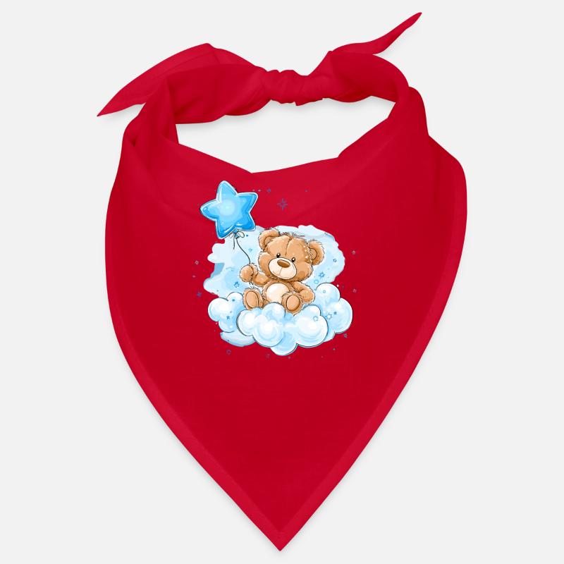 Teddy on Clouds Balloon Bandana