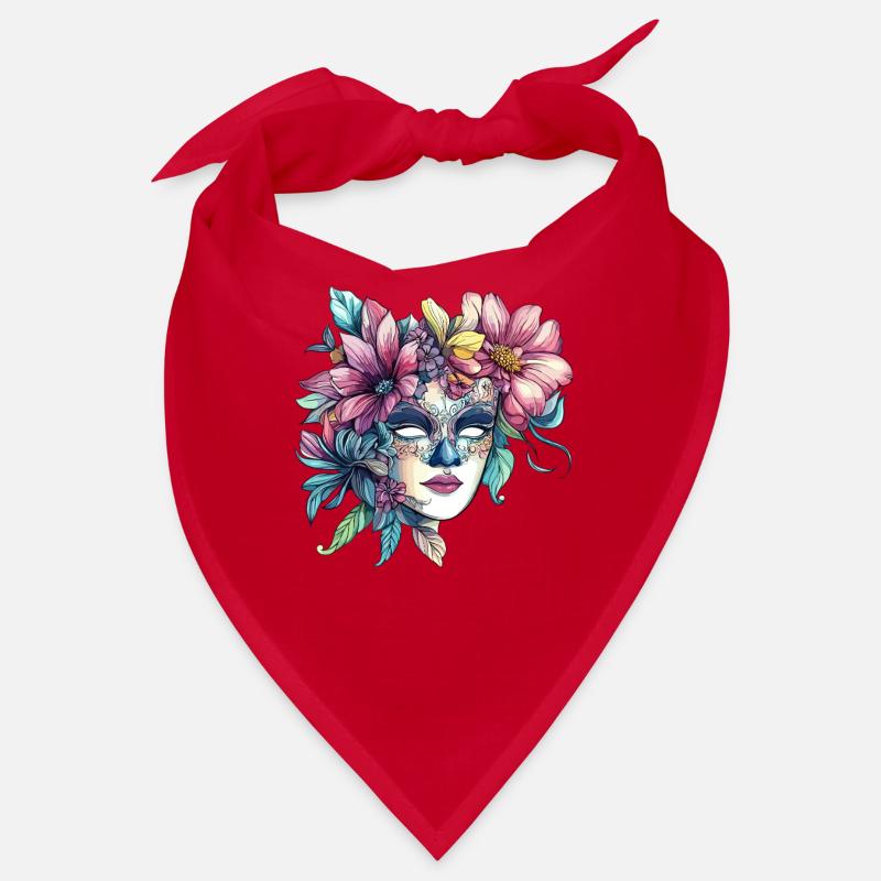 Masque floral dans un style bal masqué Bandana