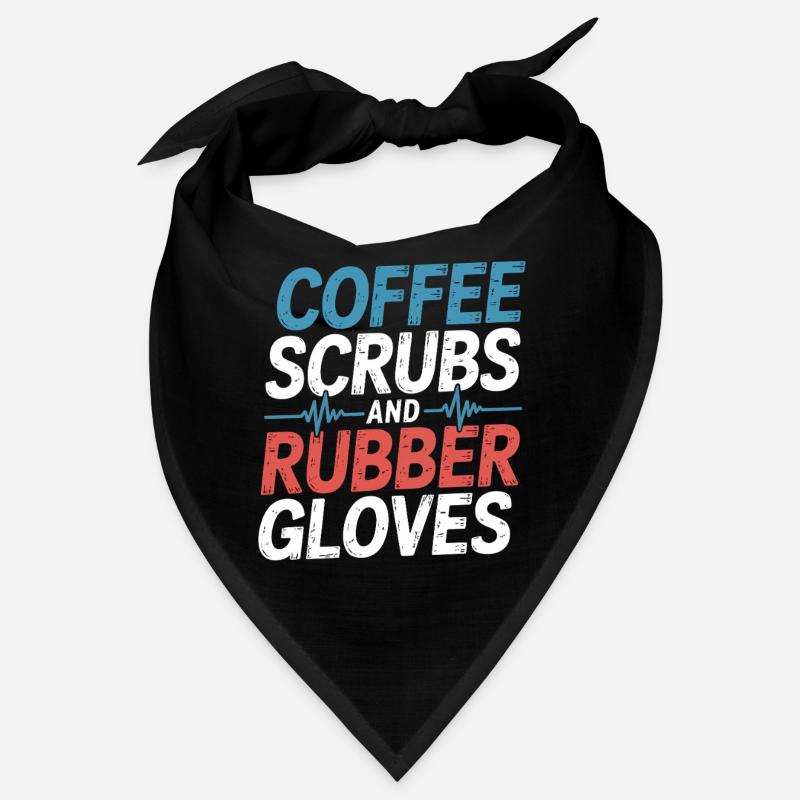 Coffee scrub and rubber gloves Bandana