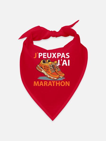Ich kann nicht, ich Marathon - Bandana - Rot - Vorne