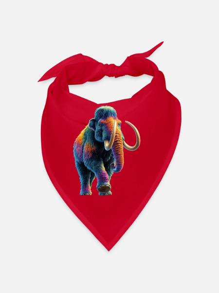 Mammut Wollhaarmammut Eiszeit Mammuts Süßes Mammut - Bandana - Rot - Vorne