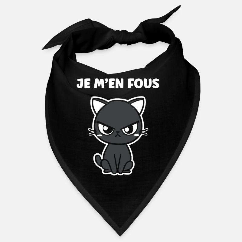 Grumpy black cat Bandana