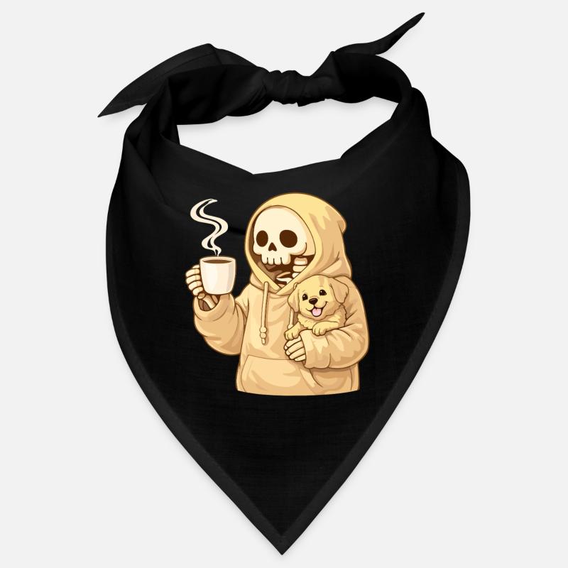 Squelette douillet avec chien – Chaleur de proximité Bandana