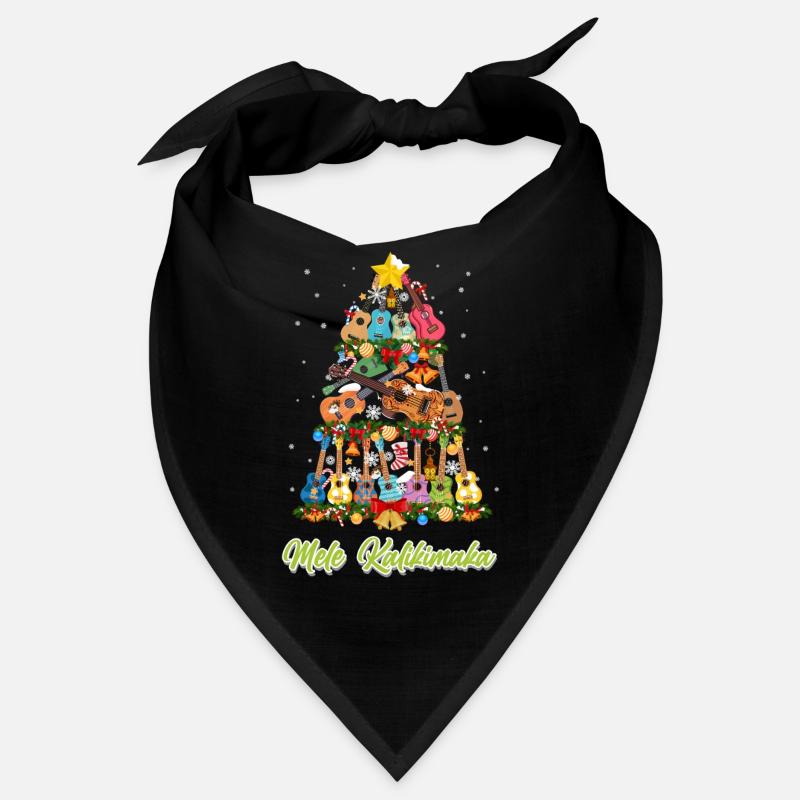 Hawaiian Ukulele Uke Christmas Bandana