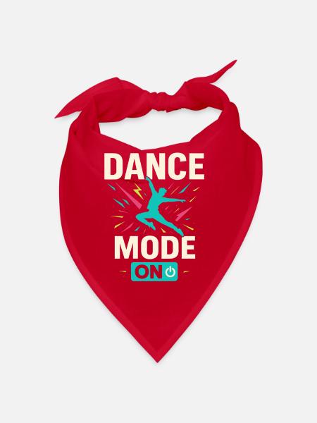 Dance mode on, tanzmodus aktiv - Bandana - Rot - Vorne