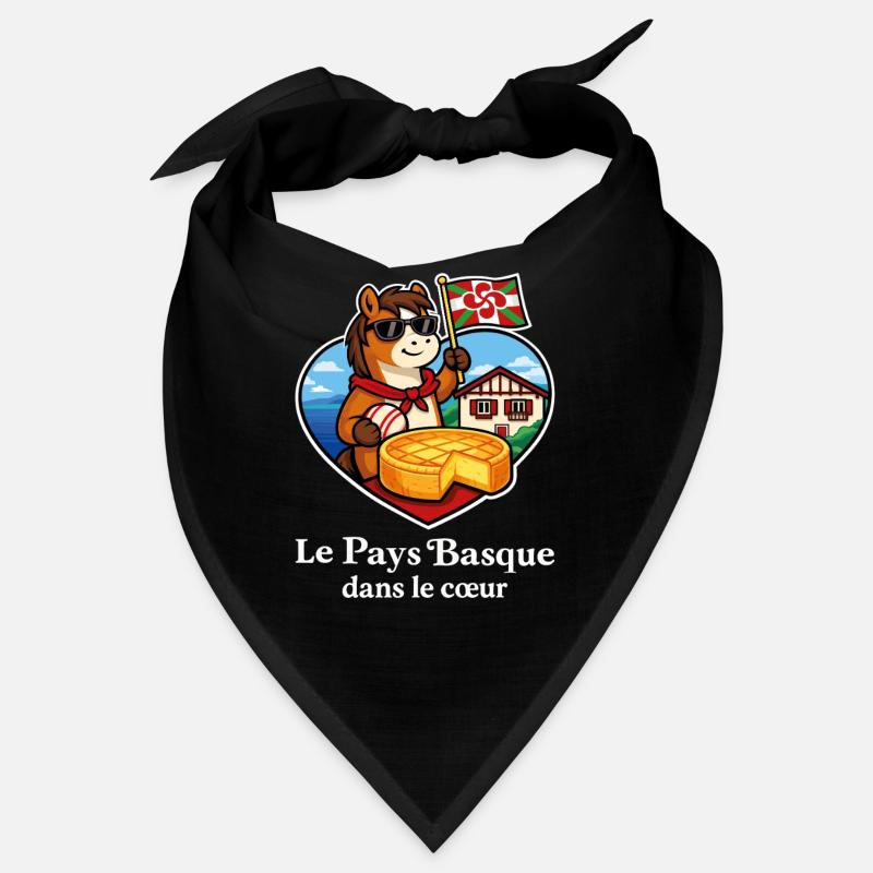Pays Basque dans le Cœur Pottok Gâteau Basque Bandana