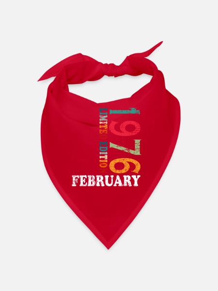 Februar 1961 Geburtstag Februar 1961 Februar - Bandana - Rot - Vorne