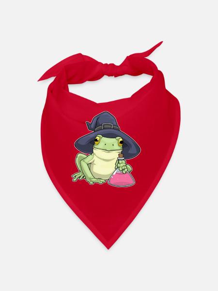 Frosch Hexe Zaubertrank - Bandana - Rot - Vorne