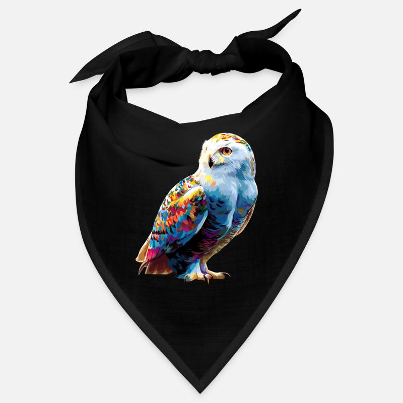 Schneeeule Weiße Eule Kauz Uhu Owl Schnee Eulen Bandana