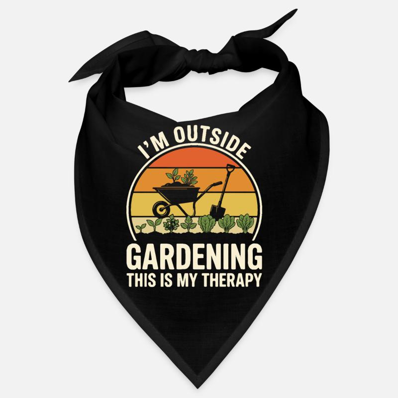 Conception de la déclaration de thérapie de jardinage Bandana